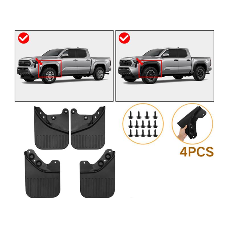 Автомобильные брызговики для Toyota Tacoma 2024 Защитные крылья Брызговики Аксессуары-A87Q