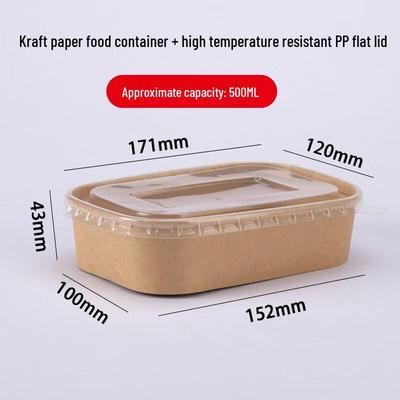 Одноразовый ланч-бокс Yuduo из крафт-бумаги, пригодный для разогрева в микроволновой печи