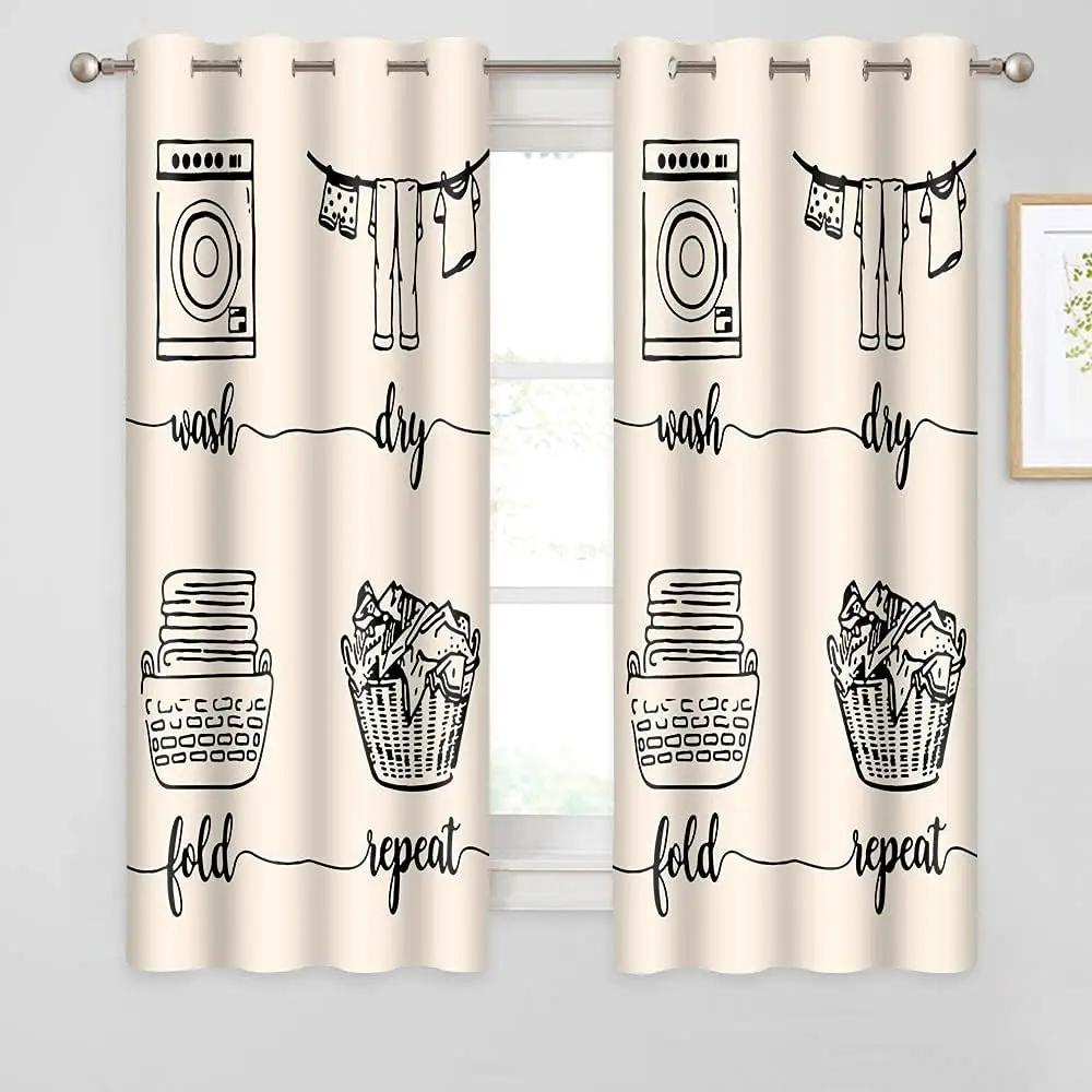 Простая занавеска для прачечной, гостиная, кухня, индивидуальный размер, готовые шторы, современные оконные украшения, Cortains