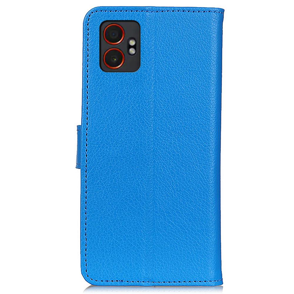 For Samsung Galaxy XCover7 Pro Wallet Case PU Leather Phone Cover Litchi Texture