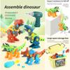Boys' Dinosaur Building Blocks Set With Electric Drill Abs Material Enhances Emotional Visual And Intellectual Development