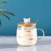 Kawaii Cups Милая стеклянная чашка в виде панды с соломенной крышкой Ложка Кофейная чашка для завтрака Пивная кружка Чашки и кружки Бесплатная доставка Питьевые стаканы