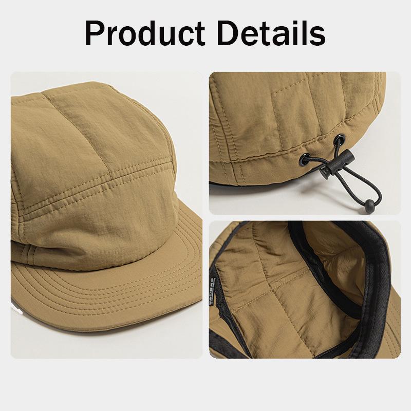 Autumn and Winter Cotton-lined Snapback Caps Blank Solid Color Simple Style Snapback Cap