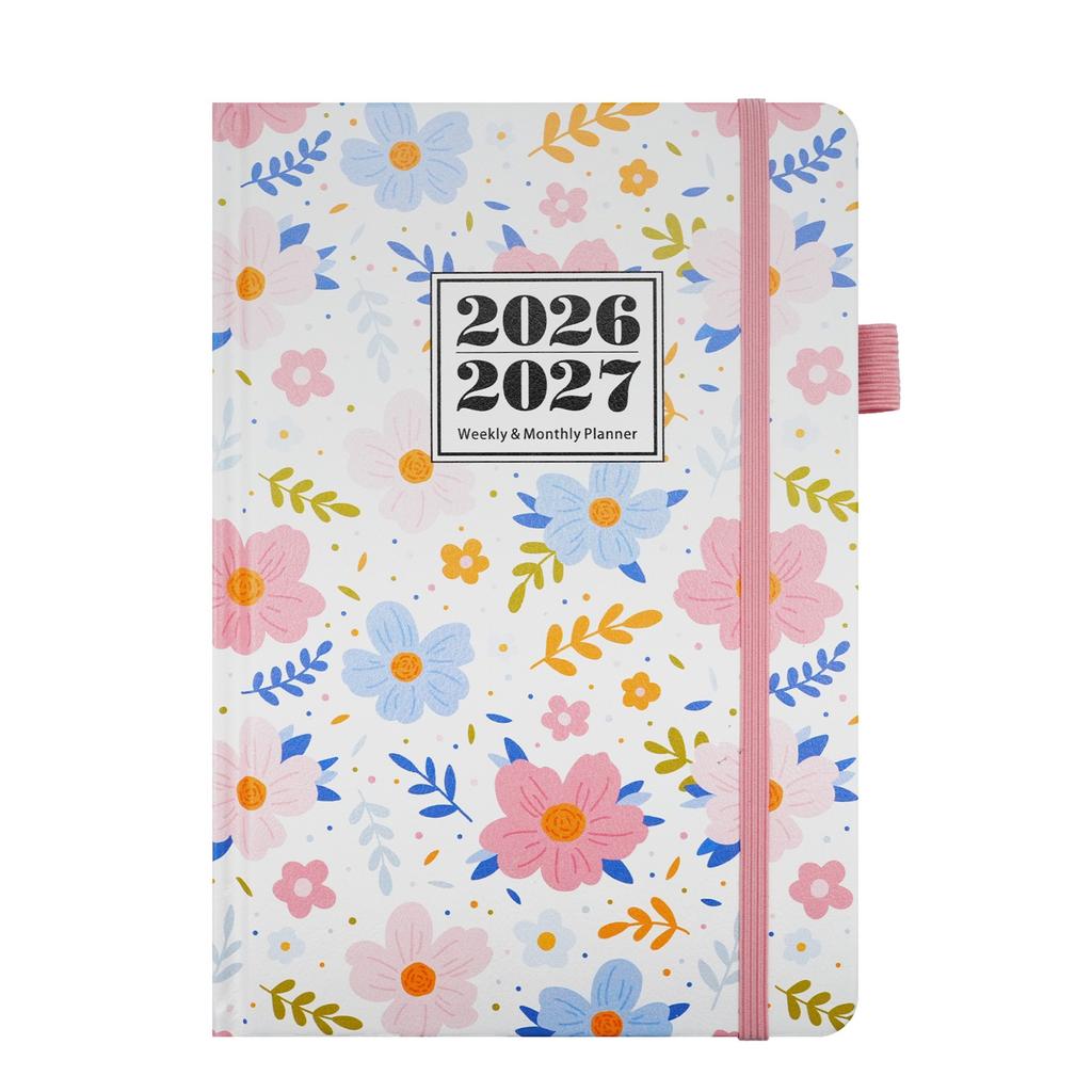 Планировщик расписания на 2026-2027 годы, английский, размер A5, 72 страницы / 144 страницы, Ежедневник/календарь/блокнот