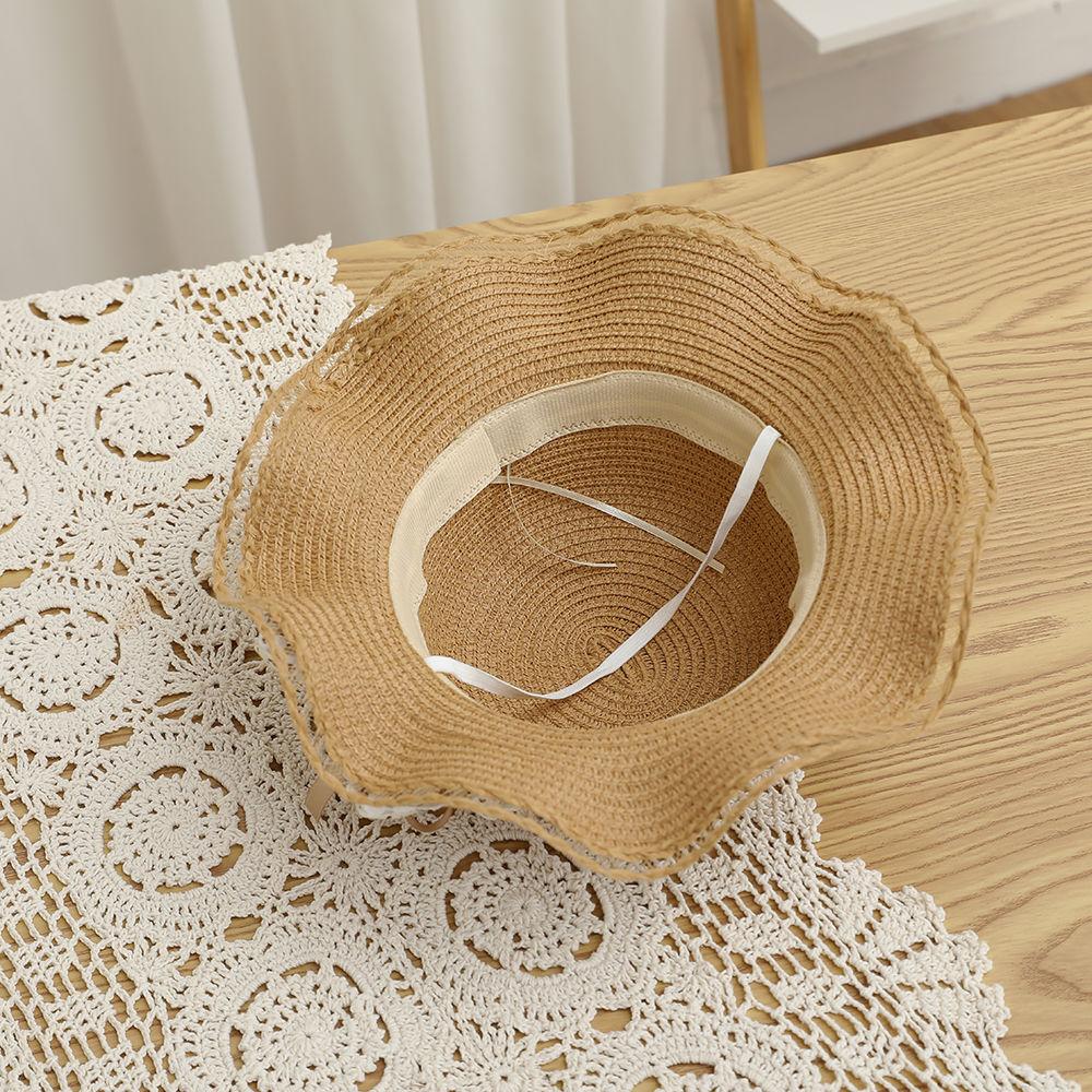 Соломенная шляпа с бантом для девочек, летняя шляпа от солнца, шляпа принцессы, пляжная шляпа от солнца, шляпа рыбака, дышащая шляпа от солнца