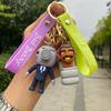 Cuphead Keychain Anime Cartoon Mugman Figures Doll Skibidi Toilet Man Keyring Pendent Car Key Chains Kids Toys Christmas Gifts