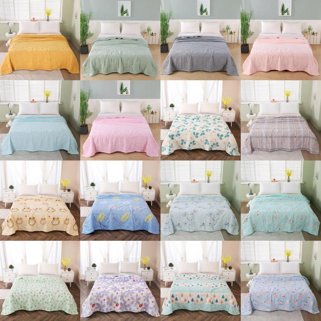 Flower Summer Rabbit Bear Print Air Conditioner Quilt With Gift Box Bedroom For