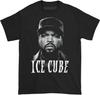 Мужская футболка Ice Cube с большим принтом, средняя, черная