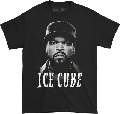 Мужская футболка Ice Cube с большим принтом, средняя, черная