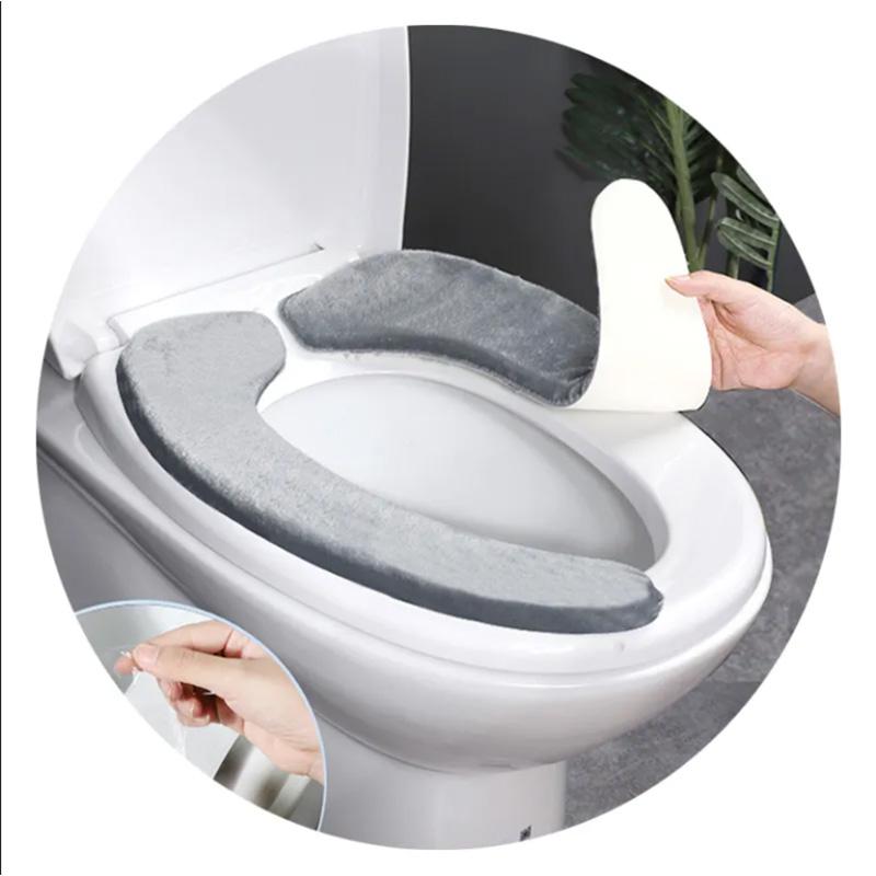 Thickened Large French Velvet Toilet Pad Soft Washer Four Seasons Universal Sticker Waterproof