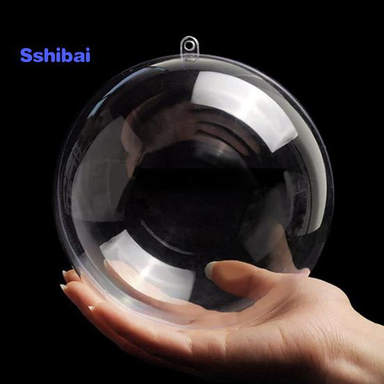 5 шт., прозрачный рождественский шар, украшение с подвесным отверстием, многофункциональная прозрачная коробка для конфет, небьющийся пластиковый шар