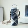 1 PC Canvas Water Cup Bag Water Cup Bag, Simple Hand-held Hanging Rope, Diagonal Span Cup Cover, Milk Tea Insulated Cup Cover