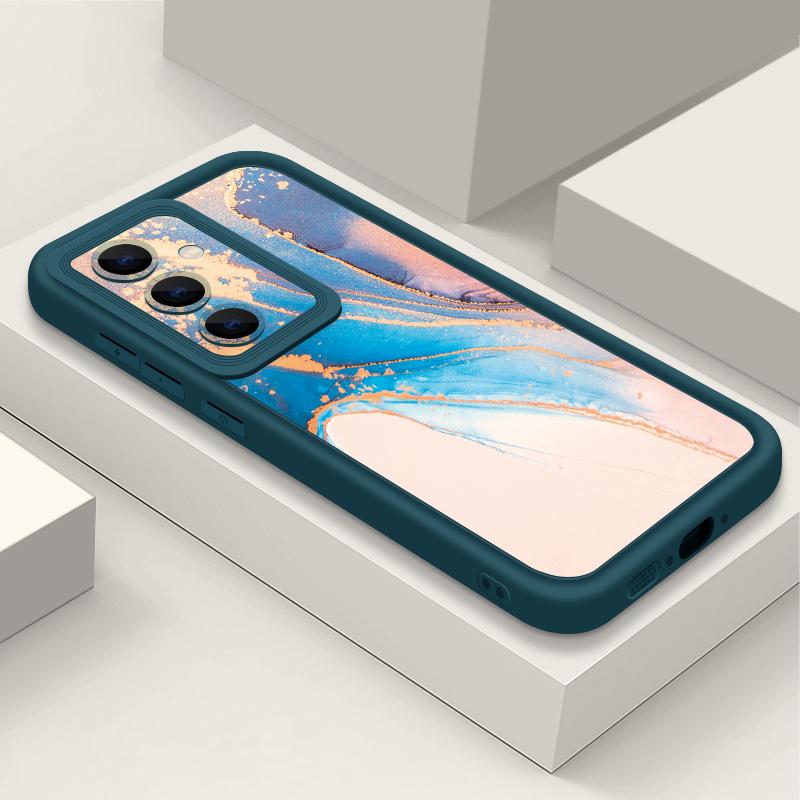 Чехол-бампер из песчаника и мрамора для Samsung S26 S25 Ultra S24 S23 Plus S22 S21 FE A54 A15 A25 A35 A55 A16 A26 A36 A56 A17 A27 A37 A57 5G Ударопрочный