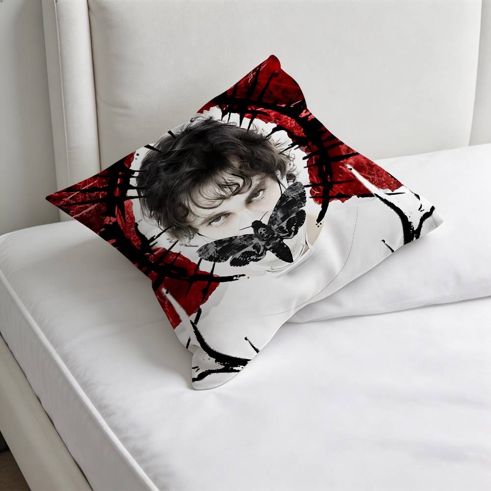 Cute HHannibal and Will Chibi Square Pillow Case Soft Decorative Throw Pillow Cover for Home Sofa Bed