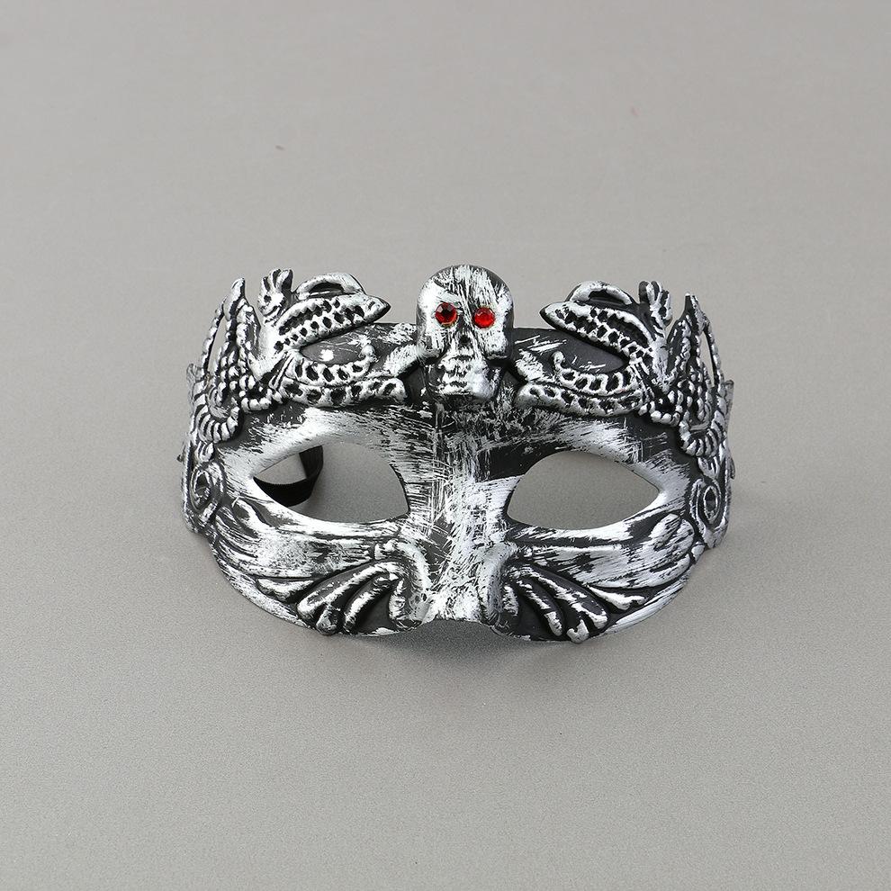 Хэллоуин Маскарад Пластиковая Маска Косплей Реквизит Взрослый Европейский Ретро Красивый Мужской Маска на Половину Лица