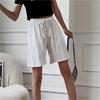 Хлопковые льняные брюки длиной до колена, женские летние дышащие шорты, повседневные свободные женские широкие короткие брюки