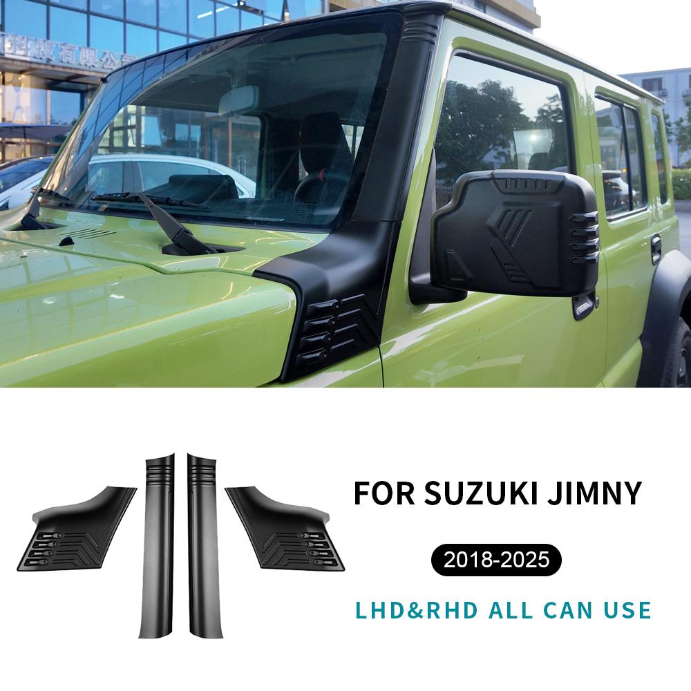 For Suzuki Jimny 2018-2025 A-pillar Trim Cover, ABS Anti-Scratch Wear-Resistant Exterior Decor Protective Trim Auto Accessories