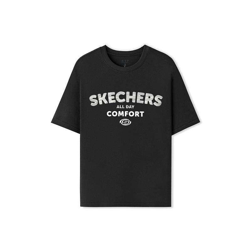 Skechers T Shirt Unisex Carbon Black L225U156-0018