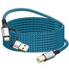 USB B to USB C Printer Cable 6.6FT/2M - Nylon Braided Type B to Type C Printer Cord for MacBook Pro/Air, MIDI Cable Compatible with Yamaha Piano