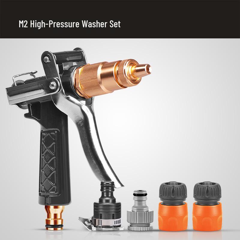 High-Pressure Water Gun Hose for Car Washing and Balcony Cleaning with Powerful Faucet Nozzle