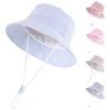 Adjustable Kids Sun Protection Hat Korean Style Outdoor Playing Hat Baby Beach Hats  for Boys Girls