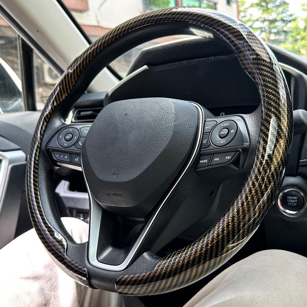 For Suzuki Steering Wheel Cover Carbon Fiber For Swift Vitara S-Cross Dzire Baleno Ertiga Alto Jimny Carry Car Accessories