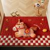 Yousheng 2026 Мультяшный ковер с лошадью Год Лошади Красный коврик Нескользящий Впитывающий коврик для прихожей Симпатичный коврик с лошадью для ванной комнаты, спальни, Нового года