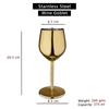Stainless Steel Wine Goblet Glasses Gold Plated, Matt, Set of 2