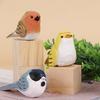 Cute Wood Carving Bird Handmade Mini Small Bird Ornament Carving Nordic-Style Wooden Bird Figurine Children'S Toys