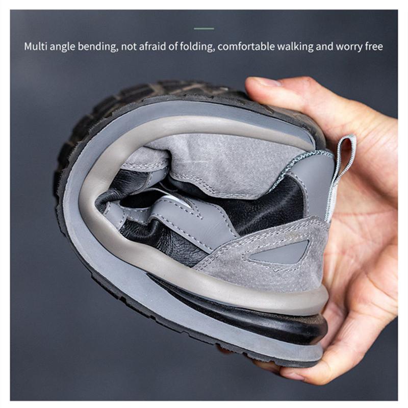 Защитная рабочая обувь со стальным носком, антипрокольная, противоскользящая, дышащая, безопасная рабочая обувь, легкая защитная обувь