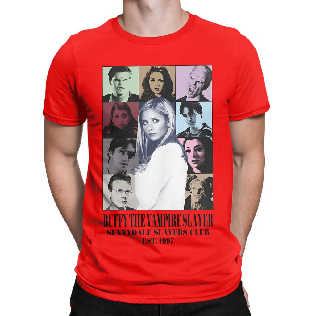 BBUFFY THE VAMPIRE SLAYER THE ERAS TOUR Смешная хлопковая футболка 100% Баффи - Истребительница вампиров Топы с принтом Баффи для унисекса