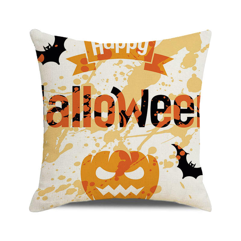 Хэллоуин Летучая мышь Ворона Тыква с принтом Чехлы для подушек для дома Гостиная Украшение дивана Пледы Наволочки