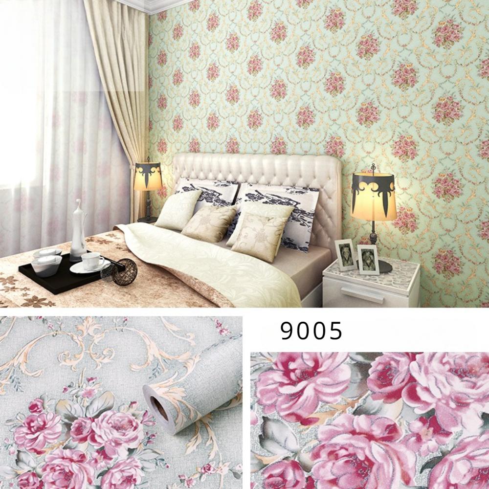 Европейский стиль Самоклеящиеся обои Водонепроницаемые Обои для гостиной Спальни Цветы Контактная бумага Наклейки для украшения дома
