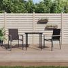 VidaXL Garden Dining Set 3 Pcs Black Textilene and Steel, Dining Set, Outdoor Dining Set, Set 3187033