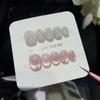 10 шт. Милые Цветные Короткие Квадратные Круглые Накладные Ногти Дофаминовый Румянец Глянцевые Ручной Работы Накладные Ногти Для Девочек Носимые Ins Наконечники Для Ногтей