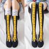 Funny 3D Cartoon Chicken Socks Knee-High Animal Socks for Women Novelty Chicken Feet Design Funny Socks for Cosplay Hen Party & Gifts