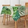 Tropical Palm Leaves Flowers Table Cloth Wedding Party Rectangle Waterproof Reusable Kitchen Tablecloth Camping Patio Decor