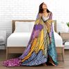 Colorful Abstract Sunburst and Cloud Pattern blanket for   blanket, suitable for use in the bedroom, living room, on the sofa