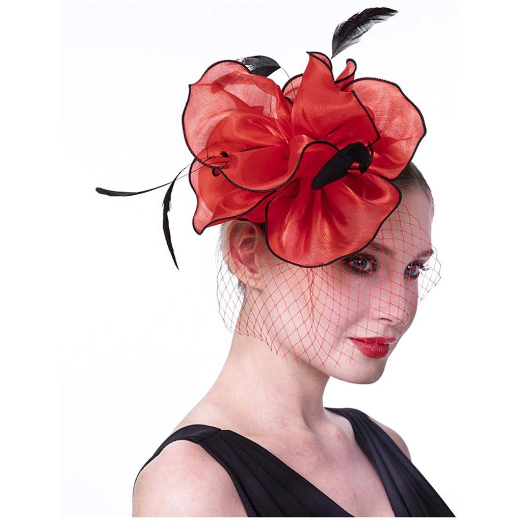Женщины Девушки Сетка Чародеи Шляпа Коктейльная Вечеринка Оголовье Головной Убор Свадебная Шляпа