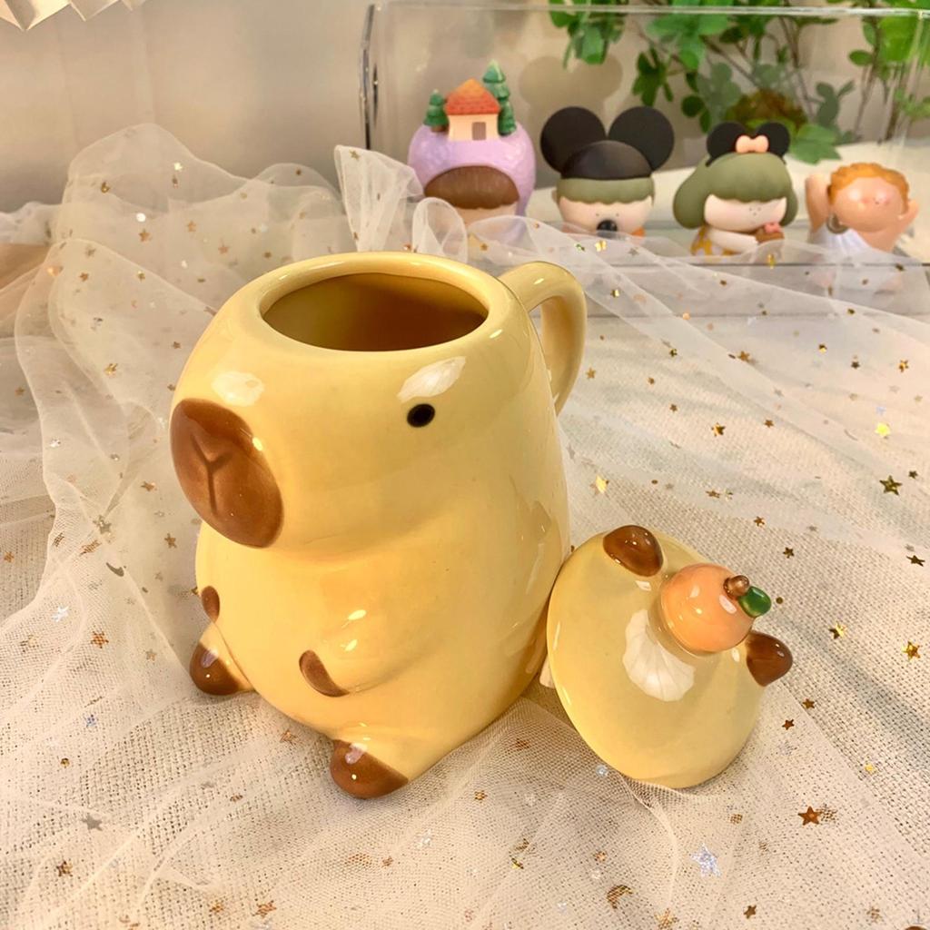 Capybara Teacup Milk Mug Cute Animal 450ml Birthday Gift Drinking Cup Coffee for Home Office