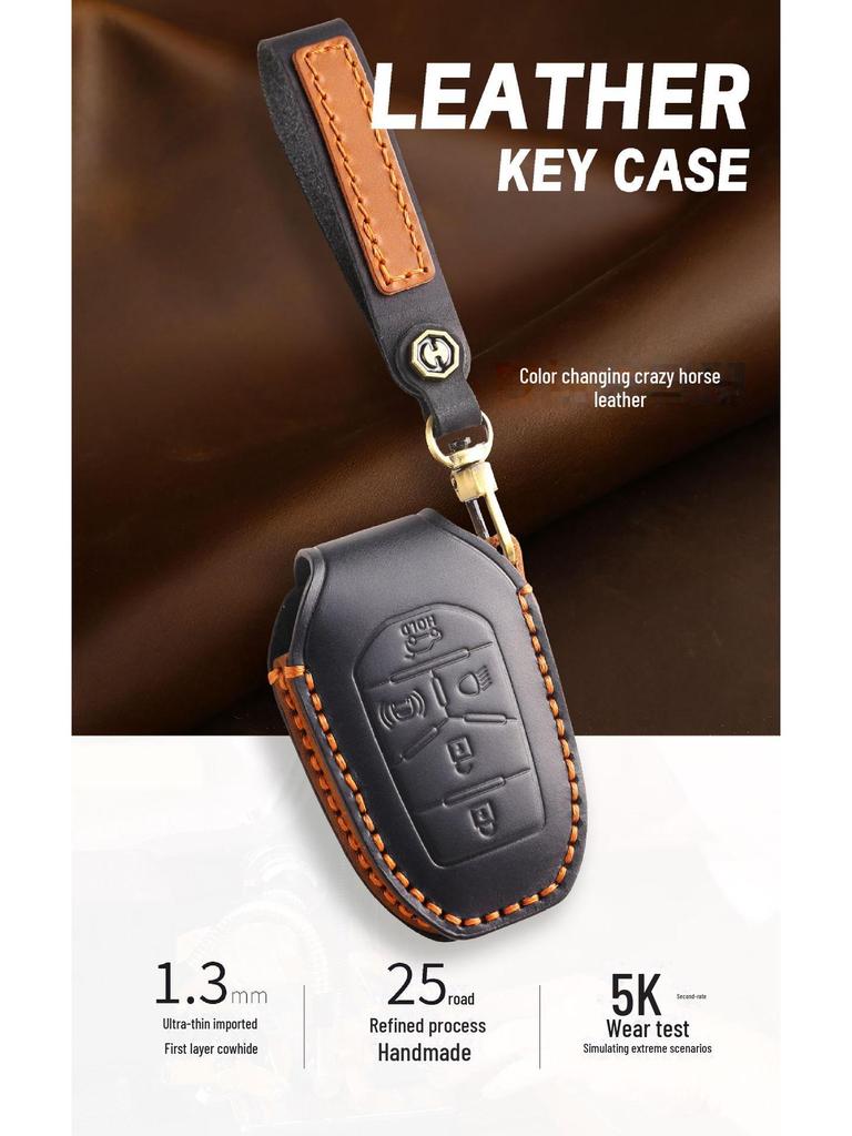 Чехол для защиты ключа Ssangyong из натуральной кожи - Ручная работа из высококачественной коровьей кожи