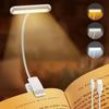 Белая Книжная Лампа USB Перезаряжаемая Лампа для Чтения Теплый Холодный Белый Дневной Свет Портативная Гибкая Легкий Зажим Ночная Лампа для Чтения