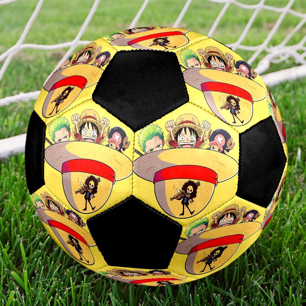 One Piece2 Soccer Ball Colorful All Ages Machine Stitched PVC Competition Ready Durable High-Bounce.SIZE5