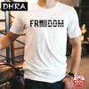 Freedom Unisex Unisex Cotton Aesthetic Printed Funny Gift Casual Oversized T Shirt American Style Flag T Shirts Streetwear Tops Tee