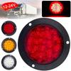 16 24 LED Tail Light 4" Round Red Stop Brake Turn Trailer Light For RV Truck Universal Car Signal Brake Rear Warning Tailli F8K1