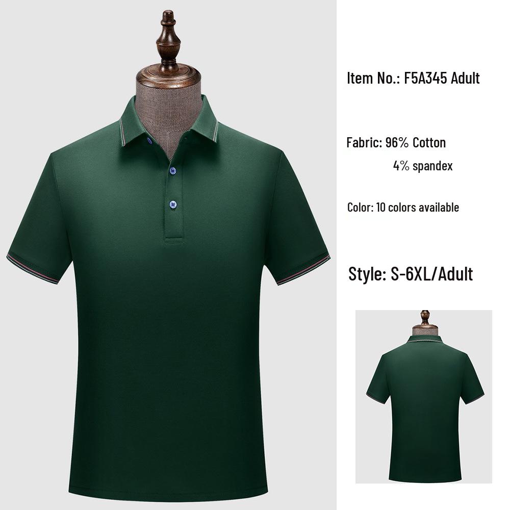 Custom Unisex 50s Sea Island Cotton Polo Shirt - Summer Style Short Sleeve Lapel T-shirt