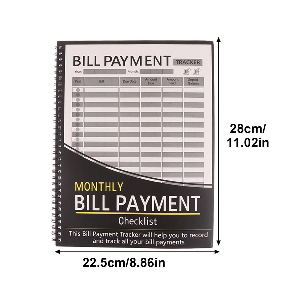 28x22.5см Трекер оплаты счетов 56 страниц Ежемесячный органайзер счетов для семей, управляющих деньгами