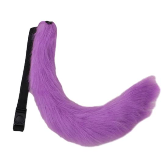 Косплей Поддельный лисий хвост Мягкий нечеткий плюш сплошной цвет Регулируемая окружность талии Резинка для выступлений Клубные танцевальные костюмы Опора Искусственный