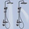 Shower Faucet Set Digital Display 4 Function Piano Key Rainfall Shower Combo Set