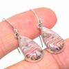 Серьги из чистого серебра 925 пробы с натуральным драгоценным камнем Rosetta Jasper 1,50 дюйма s7y23